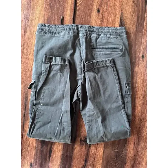 GRAY  HOLLISTER CARGO PANT SKINNY JOGGER SIZE ELASTIC WAIST WITH DRAWSTRING PANT - Picture 5 of 7